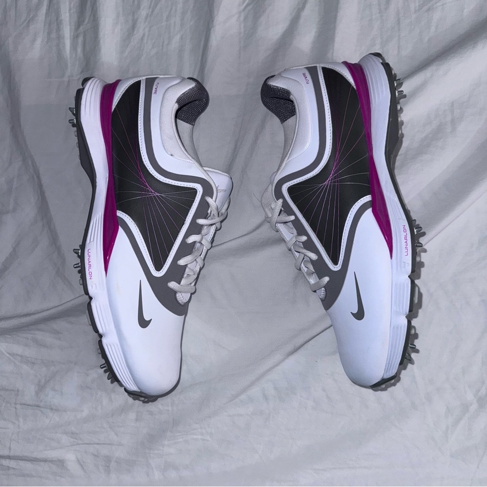 Nike 2013 Lunar Links Golf Shoes - Womens White/Grey/Pink no box